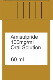 Calculate drug dosage from available stock (100 mg/ml amisulpride oral solution)